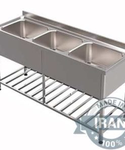 3-Compartment Sink- Industrial Stainless Steel