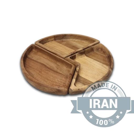 Three-Piece Round Wooden Serving Set