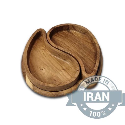 Two-Piece Beechwood Nut Bowl, Handmade and Durable