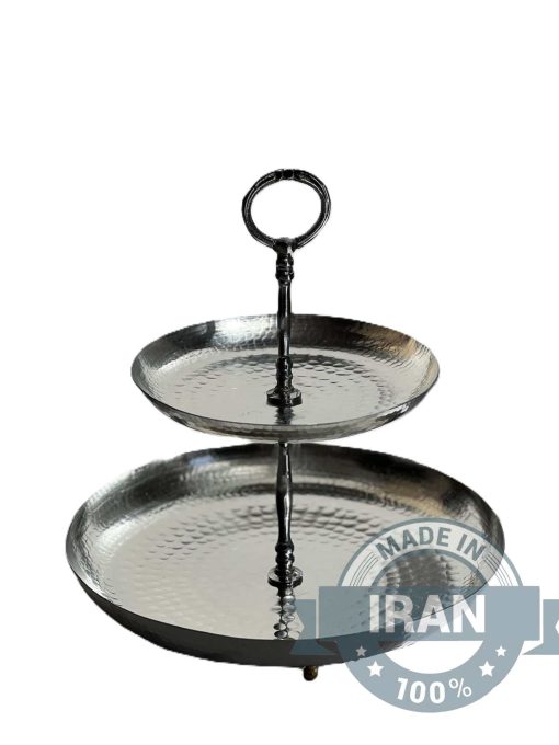 Handcrafted Two-Tiered Copper Serving Dish